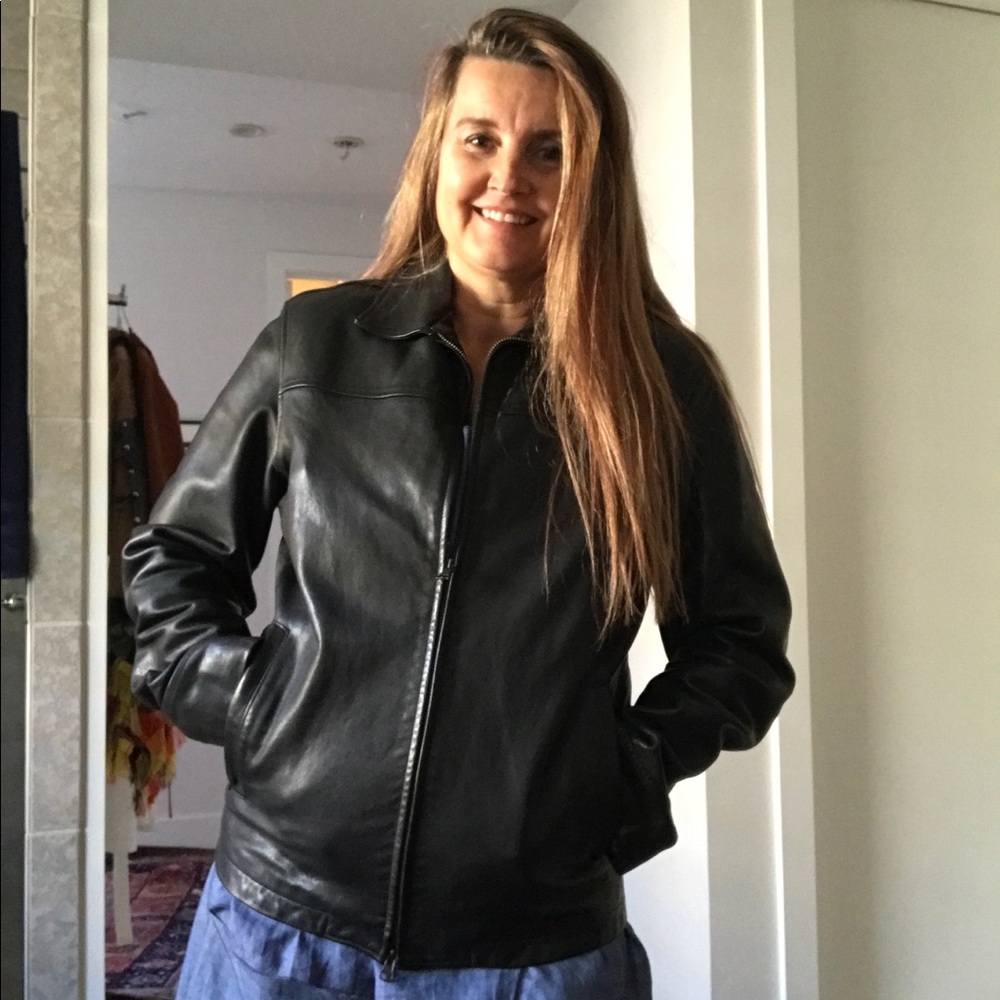 Leather jacket Banana Republic real leather